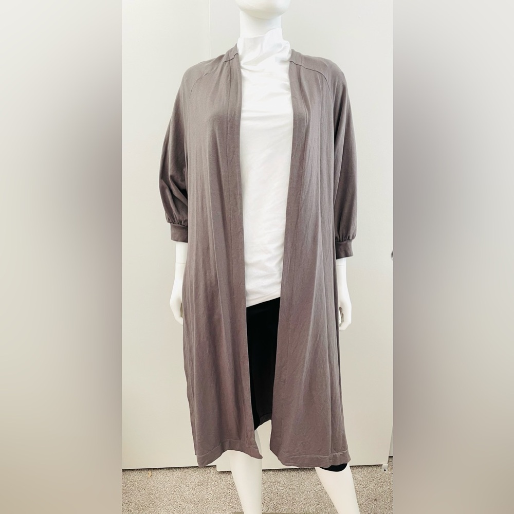 Cuyana Gray Duster Long Cardigan Large